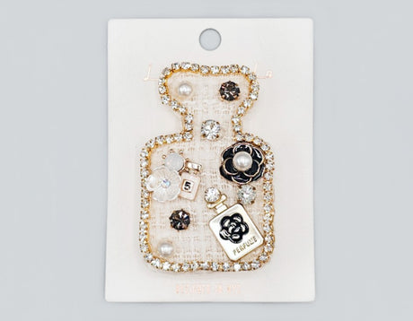 Fashion Pearl Perfume Bottle Brooch #MBR1112 - Multiple Colors (PC)