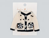 Fashion Cardigan Pearl Brooch #MBR1113 - Multiple Colors (PC)