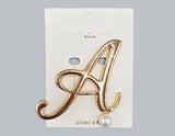 Fashion Pearl Initial Brooch #MBR1115GD (PC)