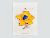 Fashion Floral Pearl & Gem Brooch #MBR1118 - Multiple Colors (PC)