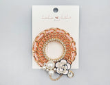 Fashion Chain Floral Pearl Brooch #MBR1127 - Multiple Colors (PC)