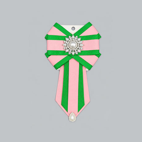 Fashion Pearl Ribbon Brooch #MBR1129 - Multiple Colors (PC)