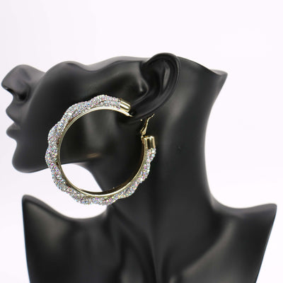 Twisted Hoop Earrings #ME04 - Multiple Colors (PC)