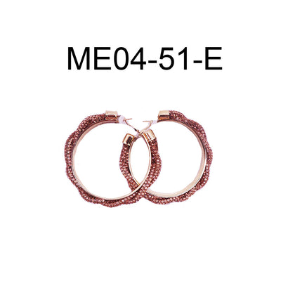 Twisted Hoop Earrings #ME04 - Multiple Colors (PC)