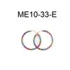 Stone Hoop Earring 70mm #ME10 - Multiple Colors (PC)