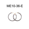 Stone Hoop Earring 70mm #ME10 - Multiple Colors (PC)