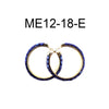 Stone Hoop Earring 55mm #ME12 - Multiple Colors (PC)