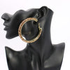 Stone Hoop Earring 55mm #ME12 - Multiple Colors (PC)