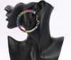 Stone Hoop Earring 55mm #ME12 - Multiple Colors (PC)