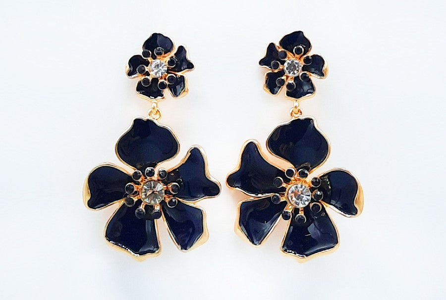 Fashion Floral Drop Earrings #ME1820 - Multiple Colors (PC)