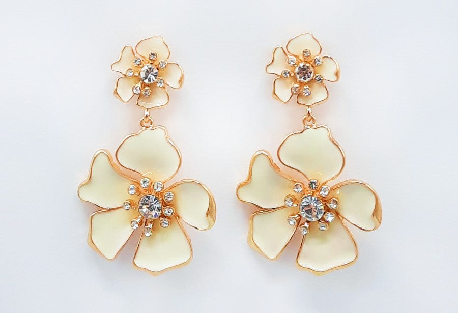 Fashion Floral Drop Earrings #ME1820 - Multiple Colors (PC)
