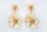 Fashion Floral Drop Earrings #ME1820 - Multiple Colors (PC)