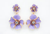 Fashion Floral Drop Earrings #ME1820 - Multiple Colors (PC)