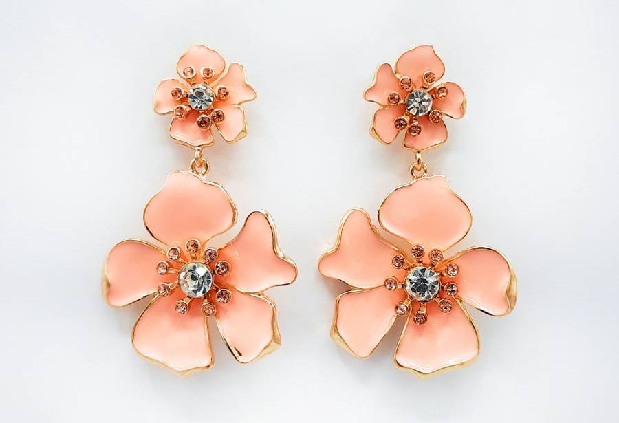 Fashion Floral Drop Earrings #ME1820 - Multiple Colors (PC)