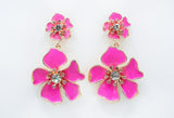 Fashion Floral Drop Earrings #ME1820 - Multiple Colors (PC)