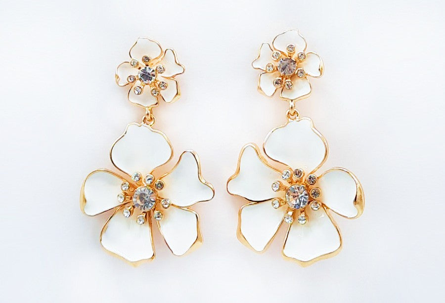 Fashion Floral Drop Earrings #ME1820 - Multiple Colors (PC)