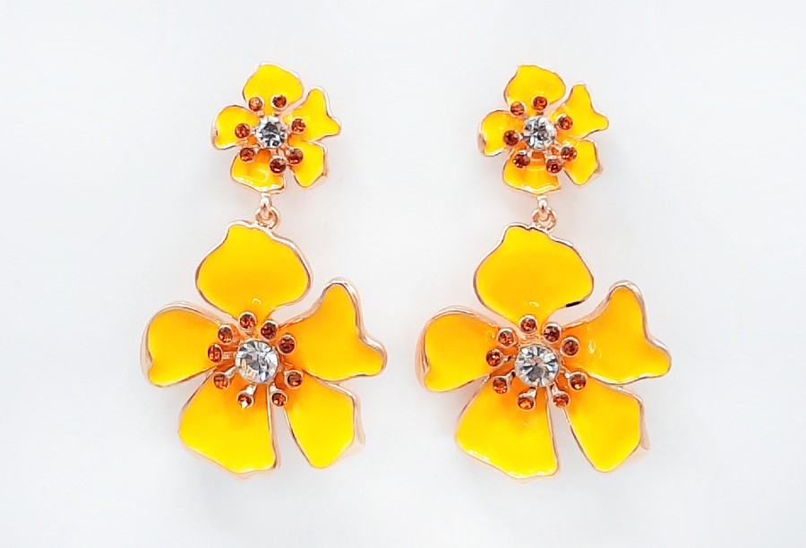 Fashion Floral Drop Earrings #ME1820 - Multiple Colors (PC)