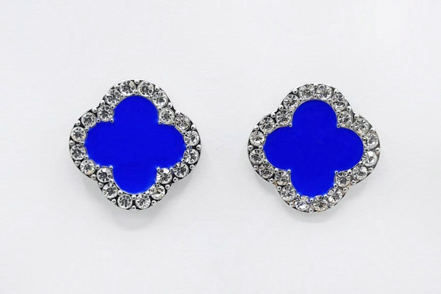 Fashion Epoxy Clover Earrings #ME2231 - Multiple Colors (PC)