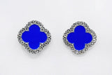 Fashion Epoxy Clover Earrings #ME2231 - Multiple Colors (PC)