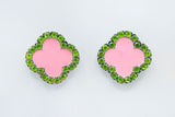 Fashion Epoxy Clover Earrings #ME2231 - Multiple Colors (PC)