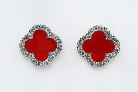 Fashion Epoxy Clover Earrings #ME2231 - Multiple Colors (PC)