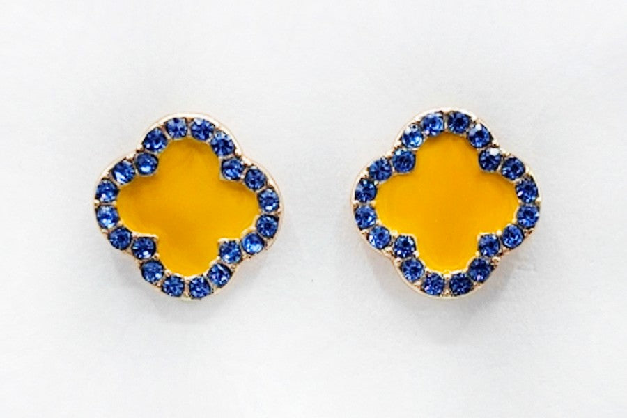 Fashion Epoxy Clover Earrings #ME2231 - Multiple Colors (PC)