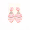 Fashion Beaded Earrings #ME668BP - Baby Pink (PC)