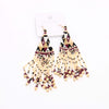 Fashion Beaded Earrings #ME68BG - Beige (PC)