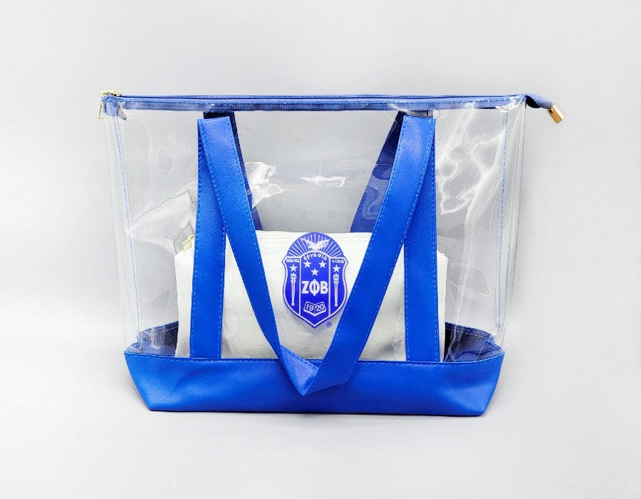 Fashion Sorority Large Clear Tote Bag #MFB1047 - Multiple Colors (PC)