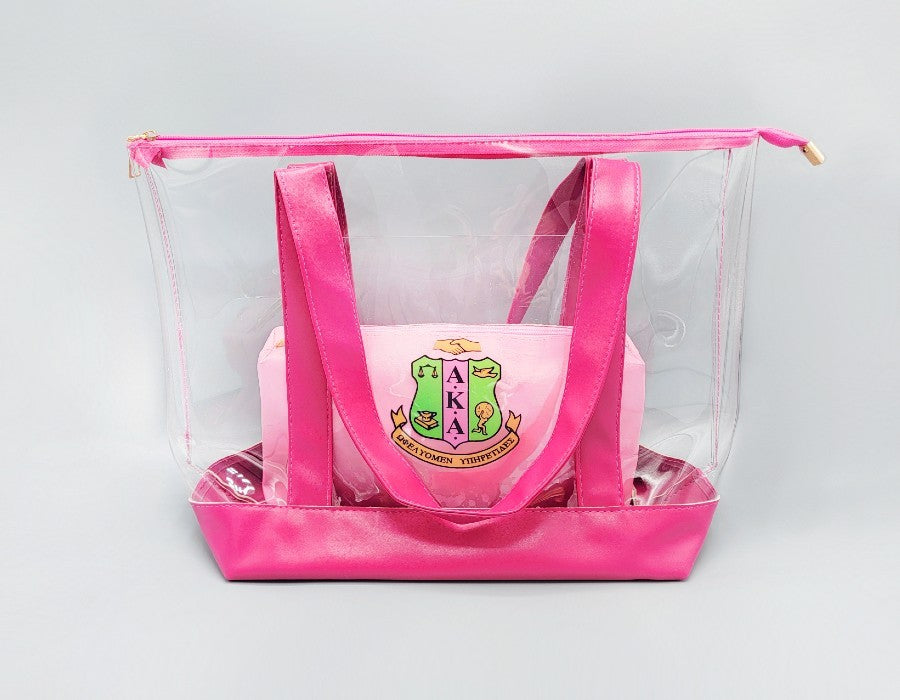 Fashion Sorority Large Clear Tote Bag #MFB1047 - Multiple Colors (PC)