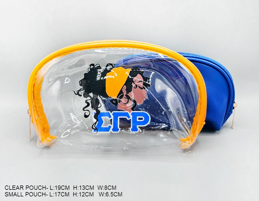 Fashion Cosmetic Pouch W/Graphic Print #MFB1049 - Multiple Colors (PC)