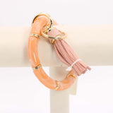 Bamboo Bracelet & Tassel Keychain #MKH25 - Multiple Colors (PC)