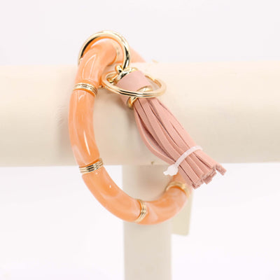 Bamboo Bracelet & Tassel Keychain #MKH25 - Multiple Colors (PC)