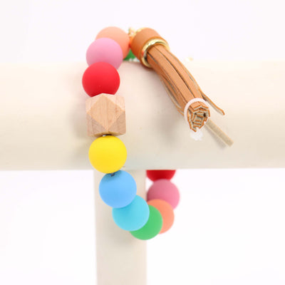 Ball Bracelet & Tassel Keychain #MKH45 - Multiple Colors (PC)