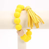 Ball Bracelet & Tassel Keychain #MKH45 - Multiple Colors (PC)