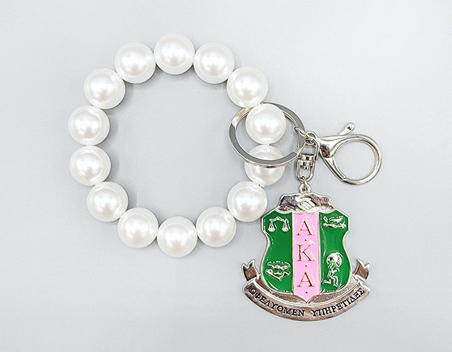 Fashion Sorority Pearl Bracelet Keychain #MKY1632P Green (PC)