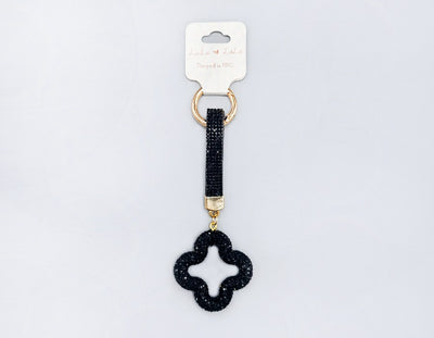 Fashion Rhinestone Clover Keychain #MKY1717 - Multiple Colors (PC)