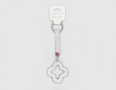 Fashion Rhinestone Clover Keychain #MKY1717 - Multiple Colors (PC)