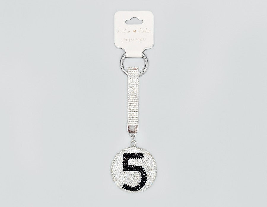 Fashion Rhinestone "5" Keychain #MKY1720 - Multiple Colors (PC)