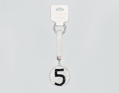 Fashion Rhinestone "5" Keychain #MKY1720 - Multiple Colors (PC)
