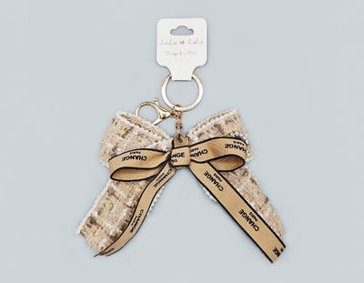 Fashion Hair Bow Keychain Accessory #MKY1725 - Multiple Colors (PC)
