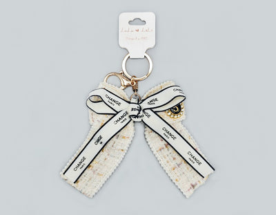 Fashion Hair Bow Keychain Accessory #MKY1725 - Multiple Colors (PC)