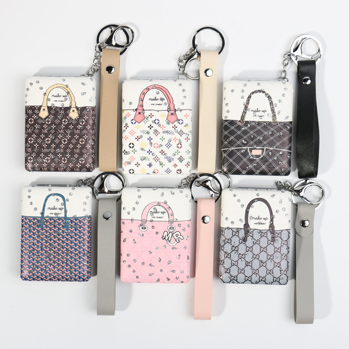 Fashion Cosmetic Mirror Keychain #MRRDZ003 (12PC)