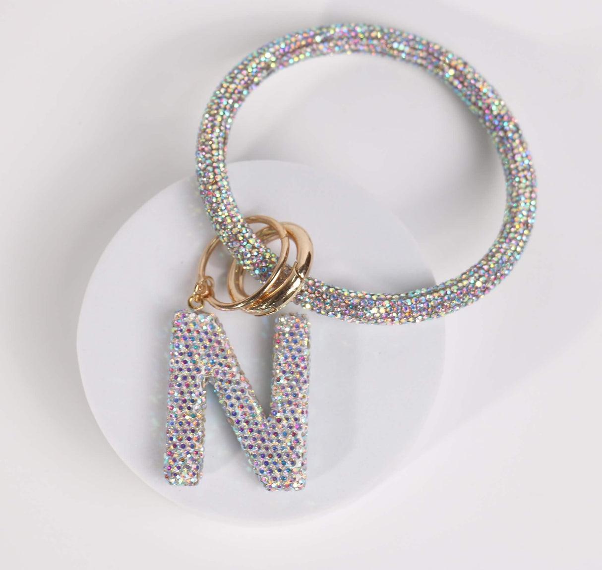 Fashion Wristlet Initial Keychain (PC)