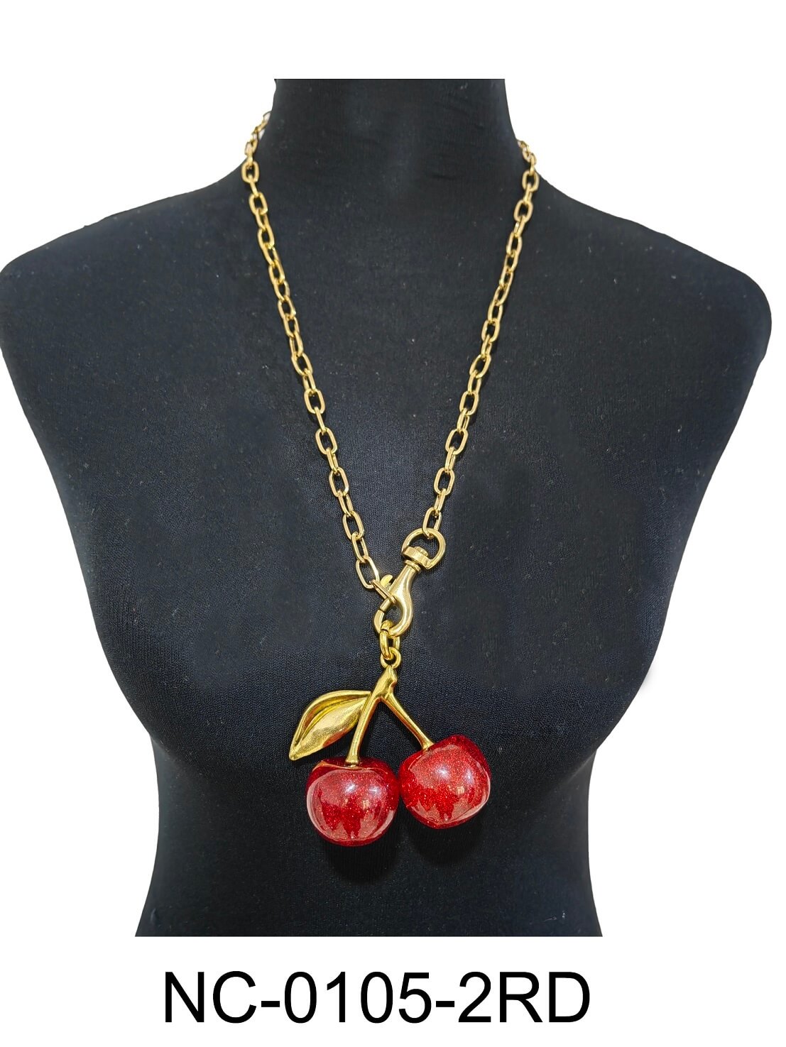 Fashion Cherry Necklace  #NC-0105-2RD  (PC)