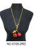 Fashion Cherry Necklace  #NC-0105-2RD  (PC)