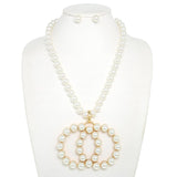 Fashion Pearl Beaded Necklace Set #NPY154 - Multiple Colors (PC)