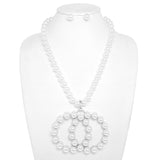 Fashion Pearl Beaded Necklace Set #NPY154 - Multiple Colors (PC)