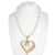 Fashion Pearl Heart Necklace Set #NPY157GCR (PC)