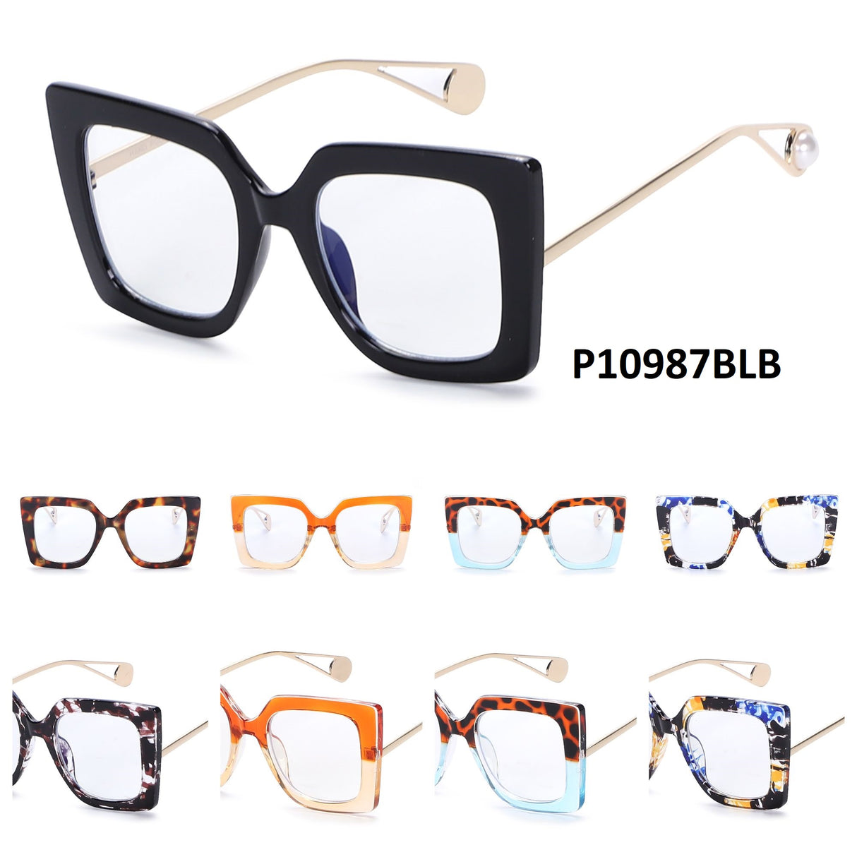 Wholesale Fashion Sunglasses #P10987BLB (12PC)